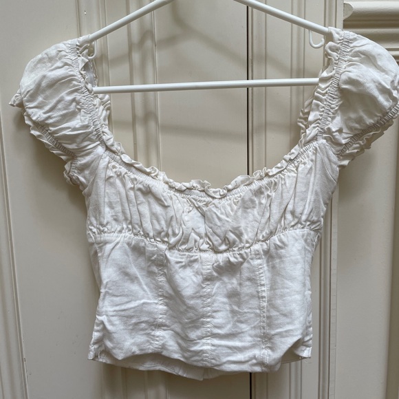 Princess Polly white Elouise crop top US 4 - Picture 6 of 12